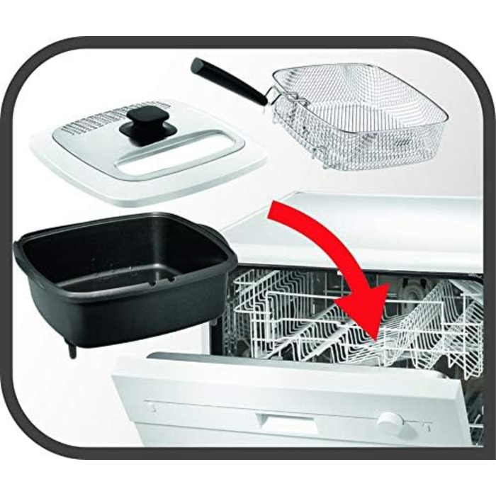 Багатофункціональна фритюрниця Versalio Deluxe 9-в-1 Вантажопідйомність 1,3 кг в т.ч. шпатель Печеня Смаження На повільному вогні Регульована температура Таймер Білий Сингл, 4950