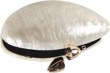 Акриловий клатч у формі мушлі, модна вечірня сумочка з металевого акрилу, блискучі гаманці та сумочки у формі яйця для жінок, весільні вечірки