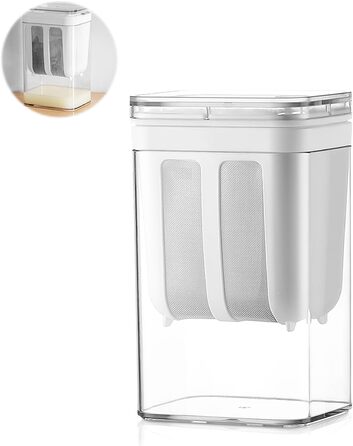 Ситечко для грецького йогурту Сепаратор сироватки, що миється, з кришкою Миюча йогуртниця з сітчастими ситечками Сито для йогурту для фільтрації соку Молочна сітка Побутовий