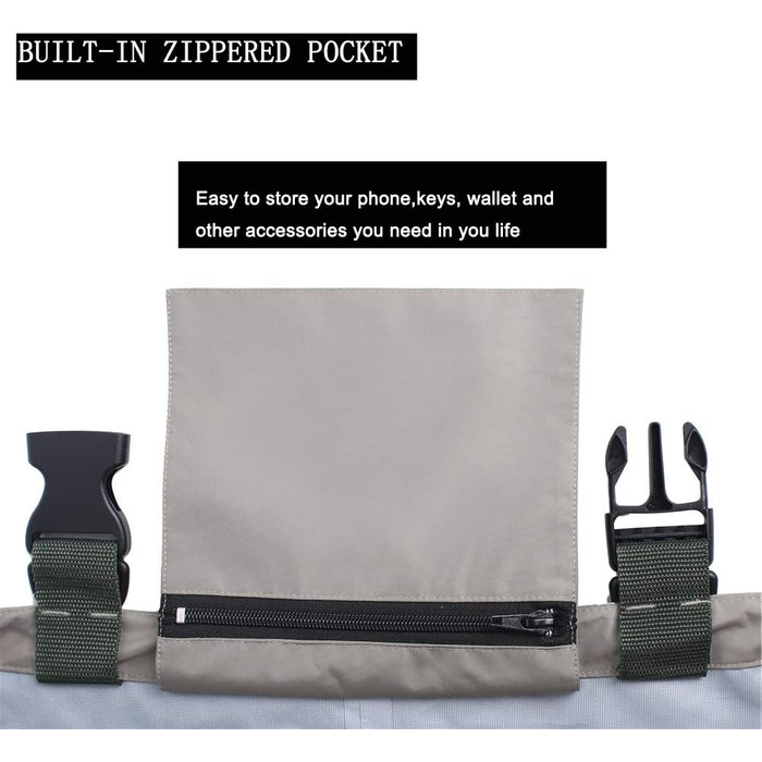 Чоловічі рибальські вейдерси Kylebooker, дихаючий одяг для риболовлі, вейдерси для нахлистової риболовлі на ногу та груди, доступні дихаючі водонепроникні рибальські вейдерси KB004 L оливково-зелені