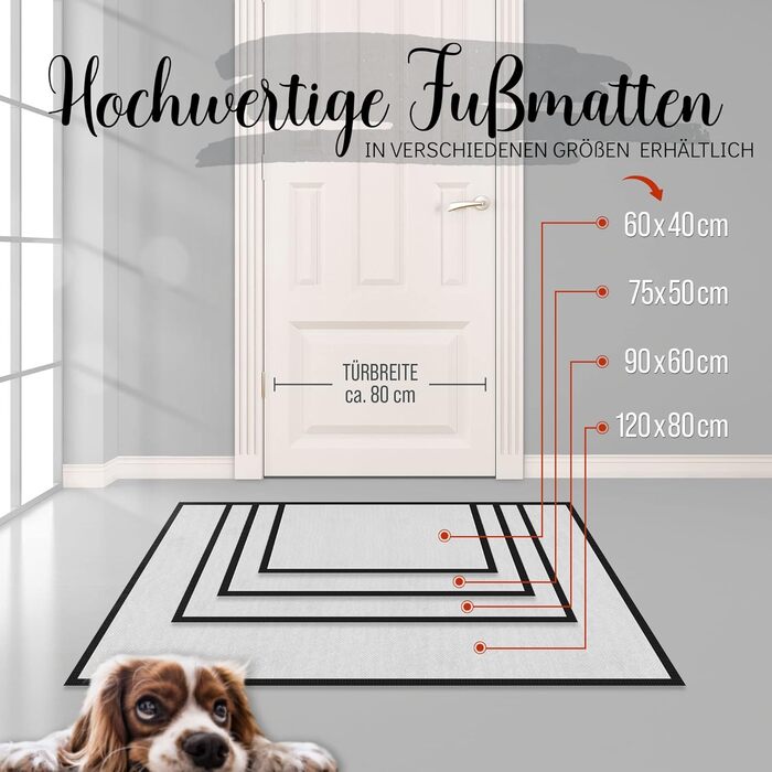 Персоналізований килимок для дверей з принтом королівського кольору та одним рядком власного тексту - Вітальне серце - Подарунки на новосілля Нековзний, 60x40 см з гумовим краєм