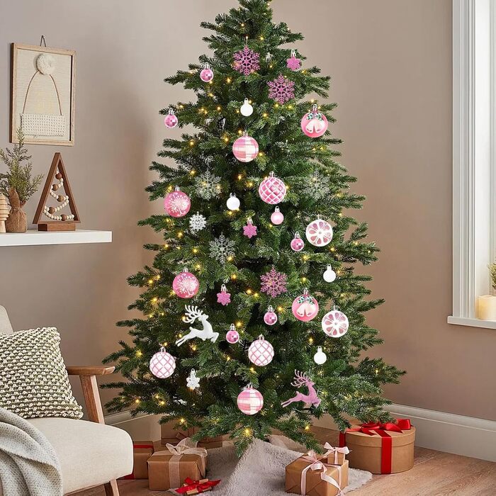 Різдвяні прикраси 45 шт рожеві Generisch