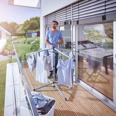 Сушарка Leifheit LinoPop-Up 140, що стоїть, ротаційна сушарка для білизни з чотирма плечима, компактна сушарка, що стоїть, автоном