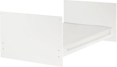 Дитяче ліжечко roba &39Anton&39 70 x 140 см, дитяче ліжечко, що трансформується в дитяче ліжко, вкл. кутові перемикачі, регулювання висоти у 3 напрямках, 3 знімні перекладини, біле