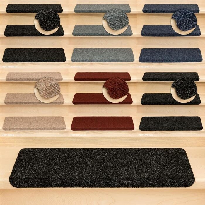 Килимки для ніг Kettelservice-Metzker Ramon MW Прямокутні 15-секційні економ-комплекти антрацит - зі стабільним пластиковим кутом