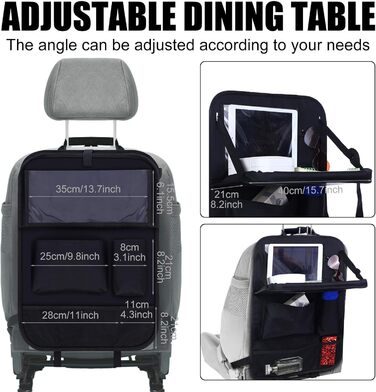 Автомобільний органайзер на заднє сидіння Datanly з піддоном, органайзер на заднє сидіння для дітей, килимки для авто, для подорож