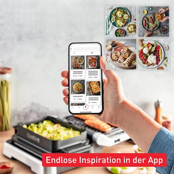 Контактний гриль Tefal OptiGrill 4-в-1 Tipp-Kick Edition, гриль/барбекю/духовка/повноцінний обід, 9 автоматичних програм, включаючи деко для випікання та гру Tipp-Kick, Silver, GC774D.TK