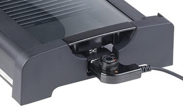 Електричний гриль Rosenstein & Shne Настільний гриль зі скляною кришкою, пластина для гриля з керамічним покриттям, 1 650 Вт (елек