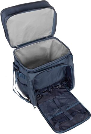 Сумка для пікніка anndora, синьо-біла, сумка-холодильник з аксесуарами, для 4 осіб, 29 предметів, темно-синьо-білий колір