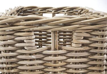 Кошик з ротанга Kobolo, кошик з полиці, квадратний ротанг Kubu сірий, маленький