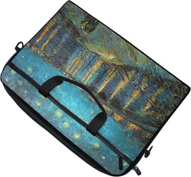 Сумка через плече для ноутбука із зоряною ніччю над Роною від 14 до 15,6 дюймів (35,6 см) з регульованим плечовим ременем для ноут