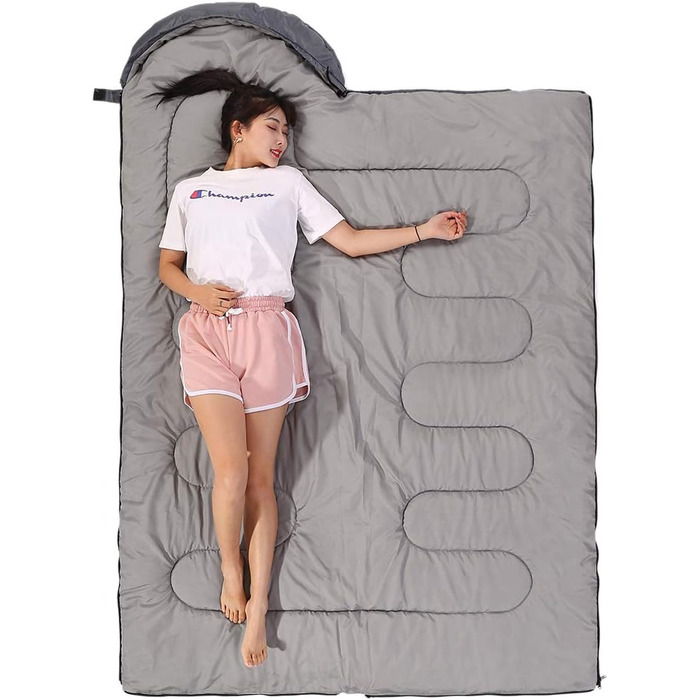 Спальник на 3-4 сезони (літо, весна, осінь, зима) у теплу та прохолодну погоду - легкий, для підлітків та дорослих, ідеально підходить для піших прогулянок, походів та кемпінгу. Одинарний сіро-помаранчевий