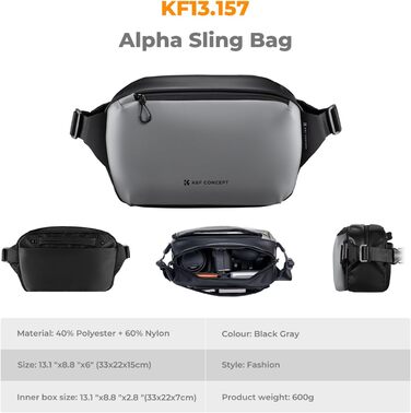Рюкзак для фотоапарата K&F Concept. Сумка на плече. Квадратна сумка. Сумки для фотографів. Прямокутний чохол для фотоапарата. Сумісний із рюкзаком для дронів Canon/Nikon/Sony/DJI Mavic.