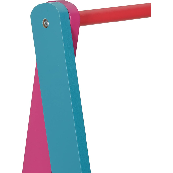 Кольорова вішалка для дитячого одягу, вішалка для дитячої кімнати, з полицею, ВхШхГ 99x64,5x42 см, дитяча вішалка для верхнього од