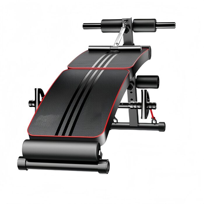 Складана лава для сидіння, багатофункціональна лава з регульованою висотою, з м&39якою пружинною підсилювачем, тренажер для пресу для вправ у тренажерному залі або вдома