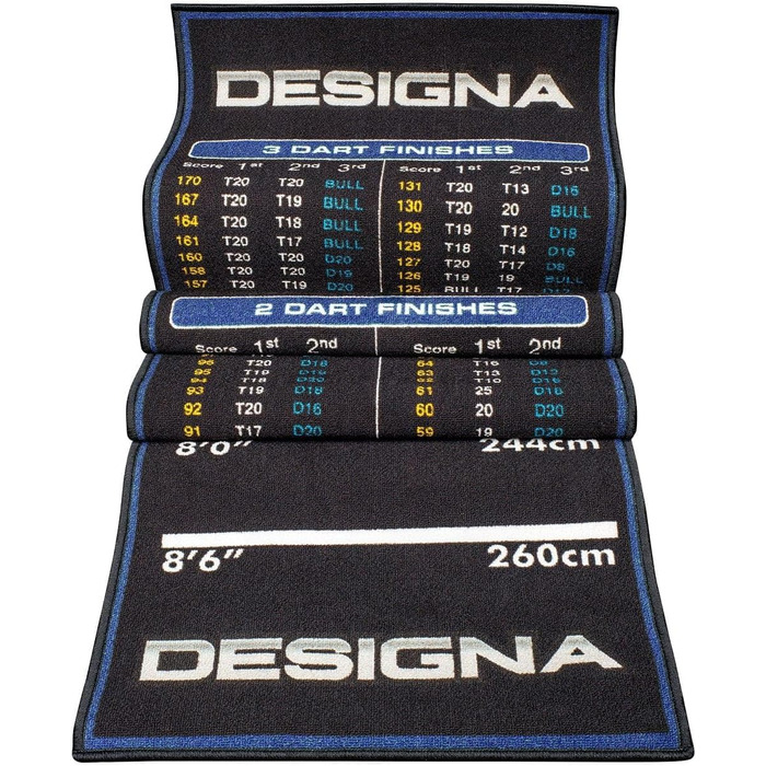Міцний килим Designa Dart Mat (для дартсу, з нековзною основою)