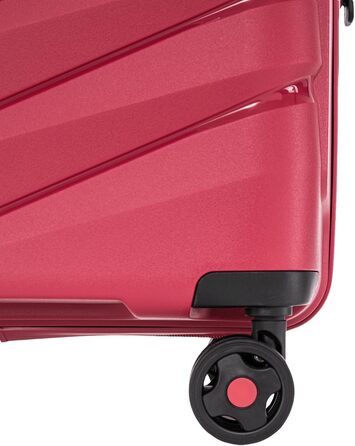 Валіза Wings з твердим корпусом - велика дорожня валіза та візок - надлегка валіза на колесах - ручна поклажа - валіза з замком - маленький візок для літака, біла, 56x421,5 см