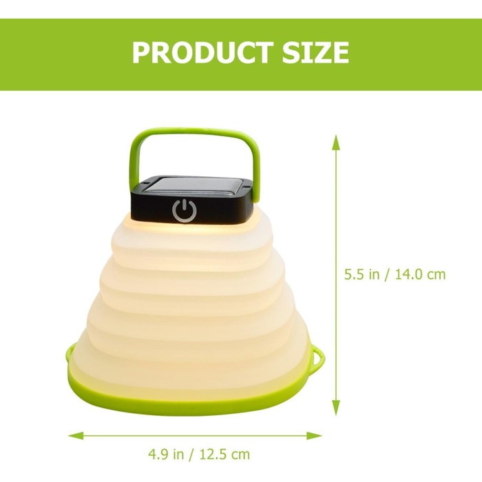 Портативний сонячний ліхтар із функцією заряджання через USB, складний світлодіодний ліхтар для кемпінгу та намету, призначений для використання на свіжому повітрі та в надзвичайних ситуаціях. Легкий та компактний, з практичною ручкою для підвішування.