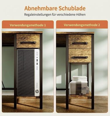 Письмовий стіл з розетками, 2 шухлядами та знімною підставкою для монітора, 100x50 см. Двосторонній комп&39ютерний стіл. ПК-стіл для домашнього офісу, кабінету, спальні, коричневий 100*50 см.