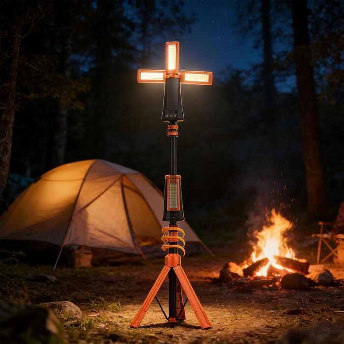 Легкі телескопічні складні ліхтарі з акумулятором 9000 мАг та 25 годинами автономної роботи