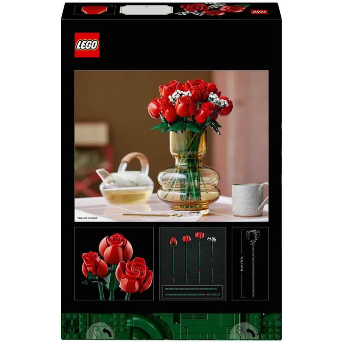 Конструктор LEGO Icons Bouquet of Roses 10328, 822 деталі, штучні троянди