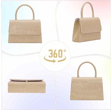 Клатч Larcenciel, блискуча жіноча сумочка зі знімним ланцюжком, металева вечірня сумка з блискітками для весілля, вечірки, побачення, золоті блискітки