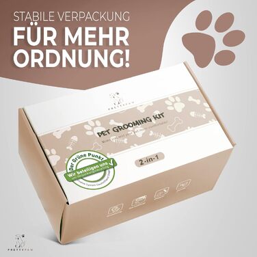 Набір професійних щіток для котів Pretty Paw I Набір для грумінгу котів - 100 гігієна та комфорт завдяки заокругленим масажним щетинам I Щітка для оптимального розчісування короткої та довгої шерсті I Щітка для підшерстя