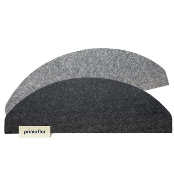 Килимок для сходів Primaflor Basic - сірий, набір з 15 шт. , самоклеючий напівкруглий килимок для сходів, нековзний захисний килимок для сходів, ідеально підходить для ремонту та переїзду, 15 шт. , сірий