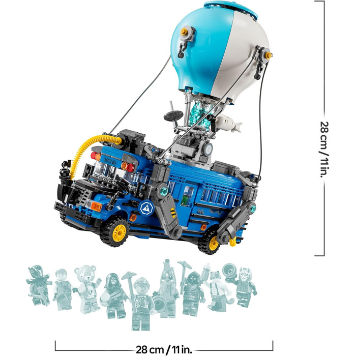 Бойовий автобус LEGO Fortnite - Іграшковий транспортний засіб з відеогри з 9 мініфігурками та аксесуарами - Різдвяний подарунок для геймерів, хлопчиків та дівчаток віком від 10 років - 77073 Бойовий автобус 77073