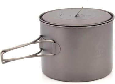 Надлегкий титановий горщик для вулиці, складний портативний посуд для пікніка з кришкою, 1300 мл