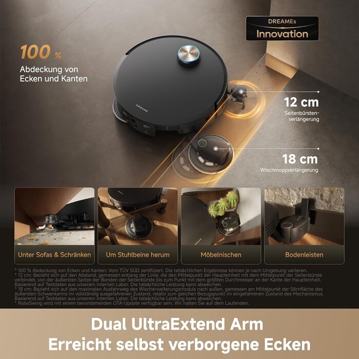 Робот-пилосос Dreame X60 Pro Ultra Complete з висувним рукавом UltraExtend, 42 000 Па