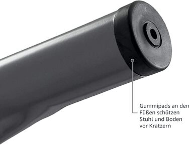 Металеві обідні стільці Storeo Basics, чорні, зі спинкою, штабелюються, бістро, кухня, для приміщень та вулиці, комплект з 4 шт. , темно-сірі, 51 x 43 x 85 см