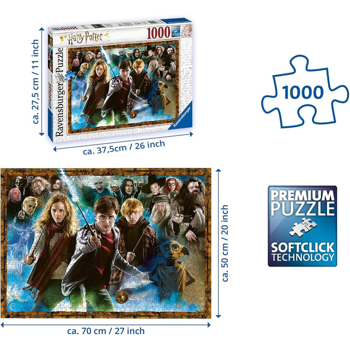 Пазл Ravensburger 15171 - Учень чаклуна Гаррі Поттер - 1000 елементів Пазл Гаррі Поттер для дорослих і дітей від 14 років