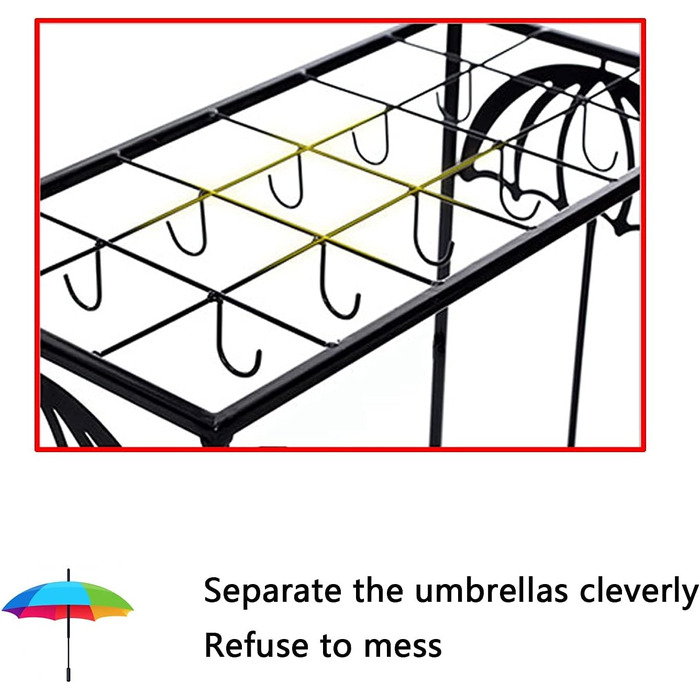Тримач для парасольок RAABYU, металева підставка для парасольок підставка для парасольок чорна, біла, контейнер для парасольок, для зберігання 1025 парасольок, тримач для парасольки, для палиць для ходьби білий 18 ОТВОРІВ 10 ГАЧКІВ