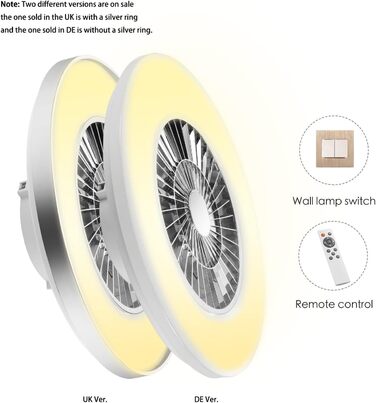 Сучасний світлодіодний стельовий світильник BKZO з вентилятором, стельовий вентилятор з лампою, 24 швидкості вентиляції, легке рег