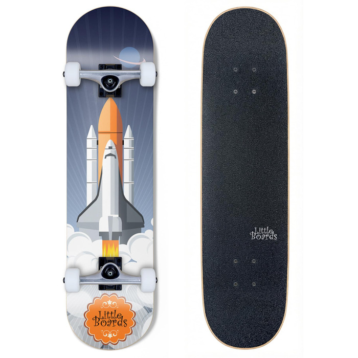 Скейтборд для дітей віком від 3 років - Повноцінна дошка для початківців 3-11 років, високоякісний дитячий скейтборд з 7-шарового клена, кулькові підшипники ABEC 5, нековзна стрічка для захоплення 3-5 років Rocket