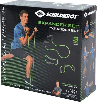 Набір експандерів Schildkrt, 3 предмети, зелено-антрацитовий, у картонній коробці 4 кольорів, 960021