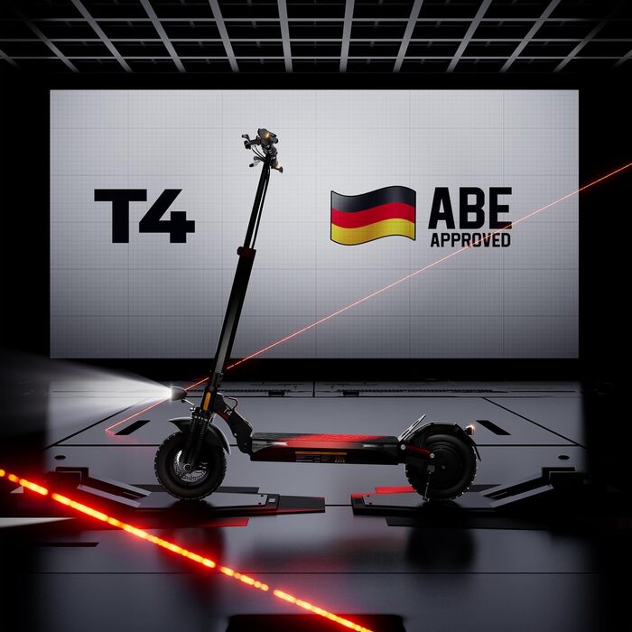 Електросамокат з допуском до дорожнього руху, 10-дюймові позашляхові пневматичні шини з подвійною системою амортизації, акумулятор 12,5 Аг із запасом ходу 6070 км, РК-панель приладів, максимальне навантаження 150 кг, смарт-застосунок.