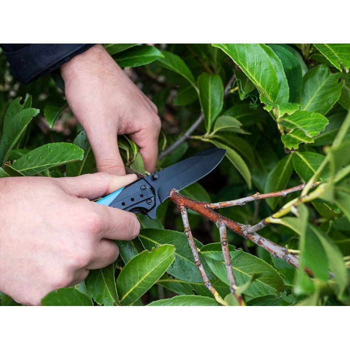 Складаний ніж 2157-3 I Кишеньковий ніж для вулиці з високоякісним лезом з нержавіючої сталі I Алюмінієва ручка з виїмками для паль