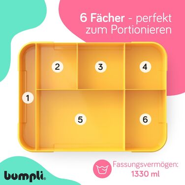 Бумплі Ланчбокс Гурман Дитячий контейнер для обіду з відділеннями, ідеальний для школи та подорожей Міцний ланчбокс, шкільний ланчбокс, стильний дитячий контейнер для їжі, ланчбокс у школу