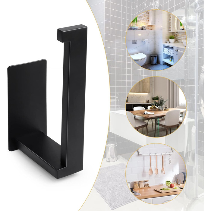 Тримач для туалетного рушника без свердління, тримач для туалетного рушника без свердління з нержавіючої сталі, самоклеючий для ва