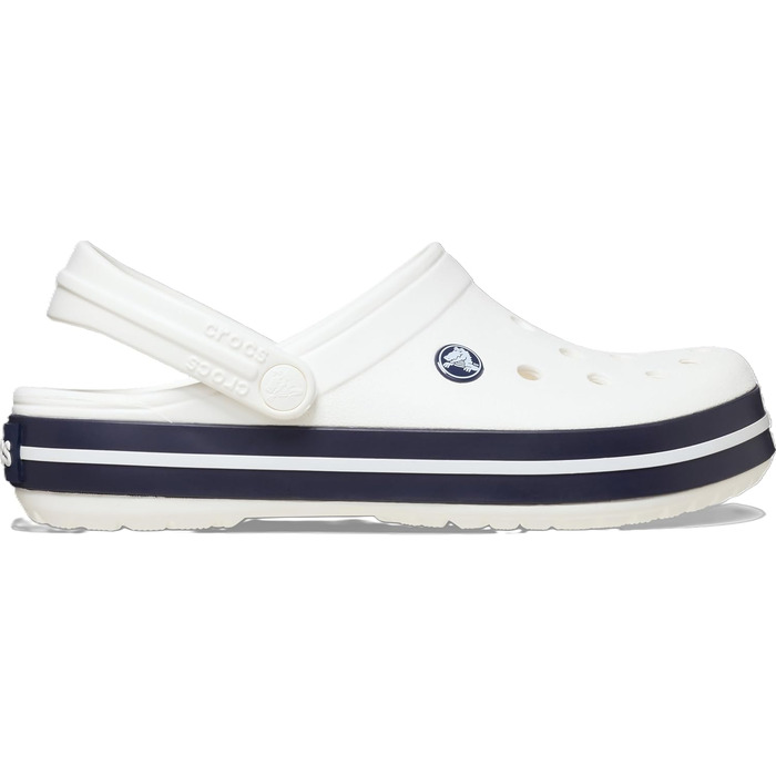 Сабо Crocs унісекс для дорослих з крокодиловою стрічкою, білий/білий/темно-синій, 12 жіночих/10 чоловічих