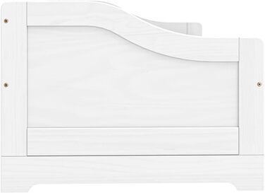 Дитяче ліжко Festnight з 3 шухлядами, ліжко з місцем для зберігання, дитяче ліжко Senta, молодіжне ліжко, ліжко 90x200, сосна натуральна, кушетка, гостьове ліжко, односпальне ліжко з шухлядами, функціональне ліжко, двоярусне ліжко, білий колір 90x200 см, 