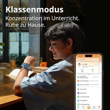 Розумний годинник imoo Z3 для дітей, дитячий розумний годинник, водонепроникний годинник - 4G, обмін повідомленнями, шкільний режим, функція SOS, GPS, 2 роки гарантії (синій) Синій Z3