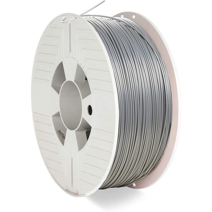 Друк Verbatim ABS filament, 1,75 мм, 1 кг, високоефективний акрилонітрилбутадієнстирол для екструзії матеріалів, для 3D-принтерів і 3D-ручок, нитка 3D-принтера з ABS, сірий алюміній, 3D-