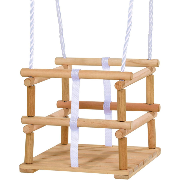 Гойдалка з решіткою для вулиці - регульована по висоті 140-210 см - схвалена TV/GS - максимальне навантаження 20 кг, березова дере