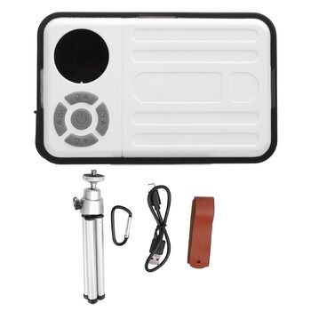 Світлодіодний кемпінговий ліхтар із зарядкою Type-C, портативний кемпінговий ліхтар для намету, двоколірне підсвічування для прямих трансляцій та використання на вулиці, водонепроникний IP63 (чорний та білий)