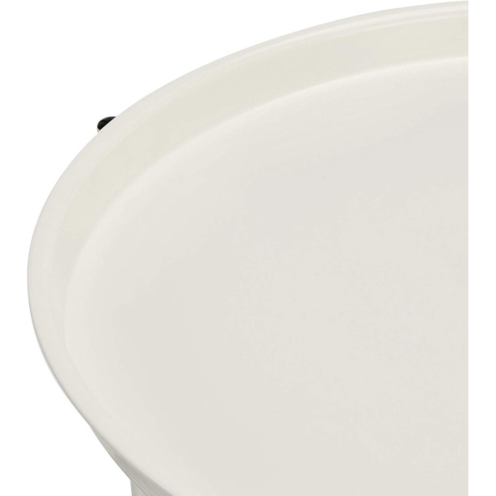 Круглий журнальний столик Storeo Basics із рішенням для зберігання, світло-кремовий вересовий журнальний столик 44,96 x 44,96 x 48,0 см