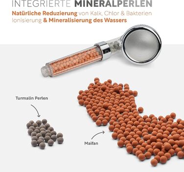 Преміум лійка для душу з мінералами від happydrop водозберігаюча ручна лійка з підвищеним тиском та 3 режимами струменя