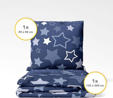 Комплект бобрової постільної білизни Trumschn 135x200 2 шт. з наволочкою 80x80 см - вишукана боброва постільна білизна з 100 бавов